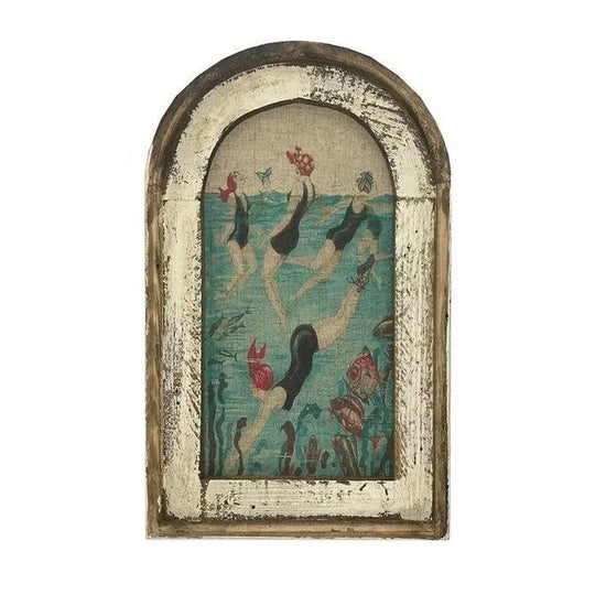 Bathroom Wall Art Decor-Swimming Girls