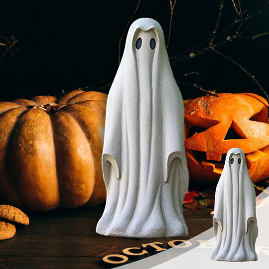 Cute Halloween Ghost Ornament Resin Decor for Spooky Seasonal Display