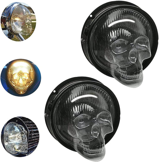 Skull Headlight Covers for Cars Halloween Decor Durable Protection