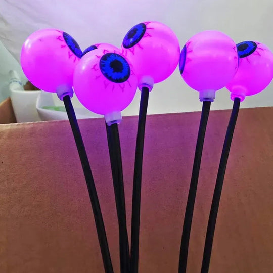 Solar-Powered Halloween Eyeball Lights Outdoor Swaying Spooky Decor