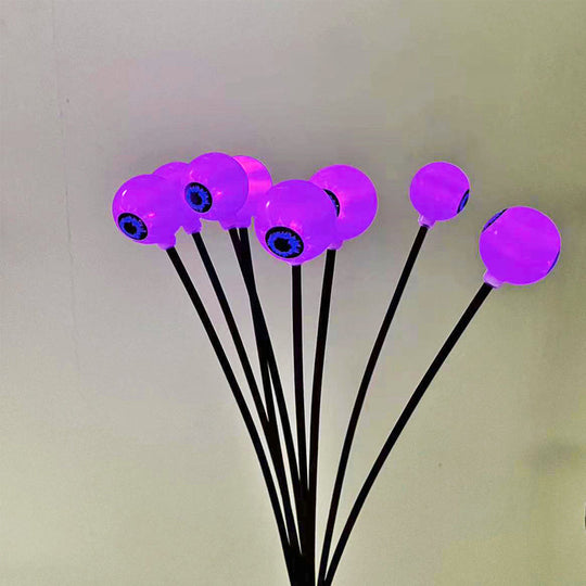 Solar-Powered Halloween Eyeball Lights Outdoor Swaying Spooky Decor