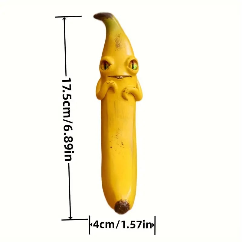 🍌 Halloween Funny Banana Resin Figurines with Googly Eyes