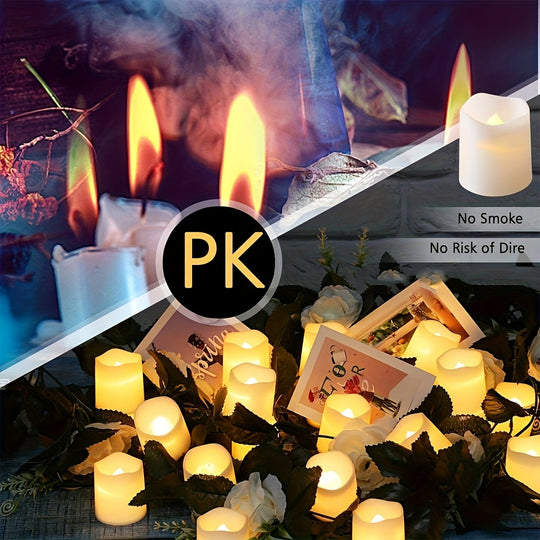 Flameless LED Jar Candles with Glitter Warm White Glow for Halloween Decor