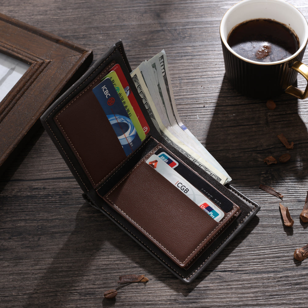 Father's Day Gift Men's Photo Custom Wallet Gray Personalized Gifts
