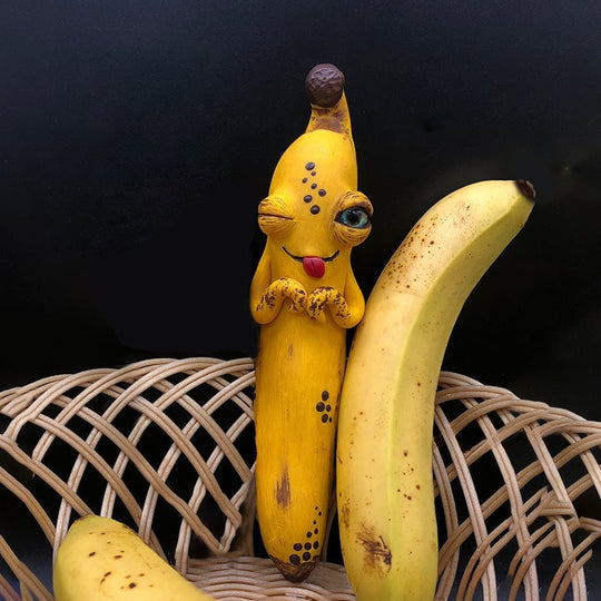 🍌 Halloween Funny Banana Resin Figurines with Googly Eyes