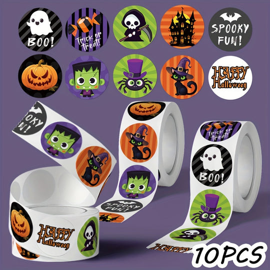 1000-Pack Halloween PVC Stickers – Spooky Waterproof Party Decorations
