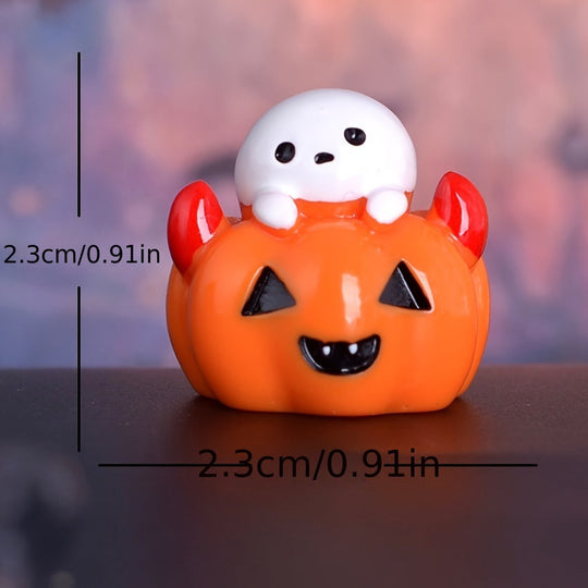 Mini Halloween Ghost and Pumpkin Ornaments for Spooky Seasonal Decor