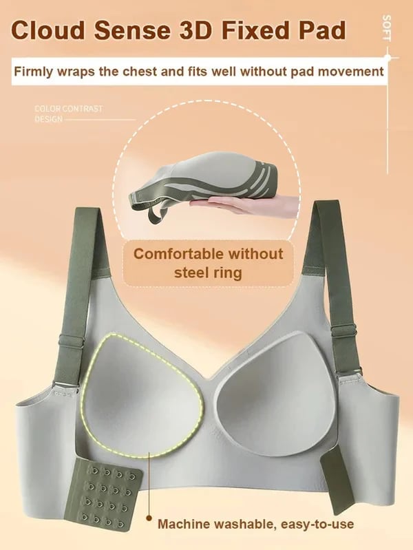 3 Packs Super Gather bra Wireless Push-up Bra No more sagging breasts