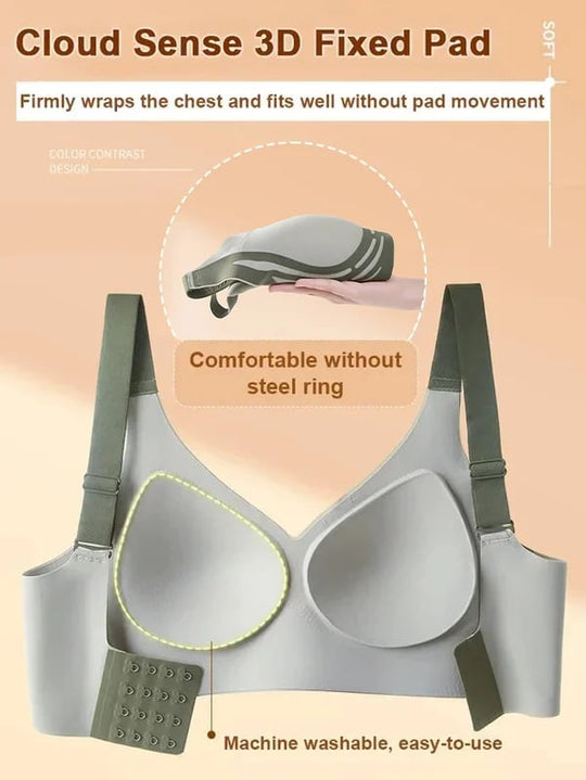 3 Packs Super Gather bra Wireless Push-up Bra No more sagging breasts