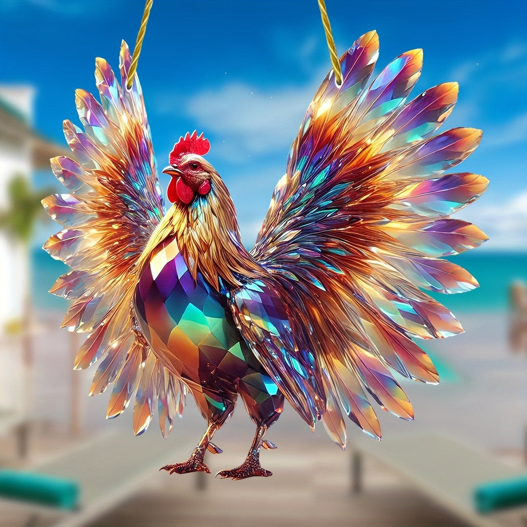 🐓 Elegant Rooster Sun Catcher