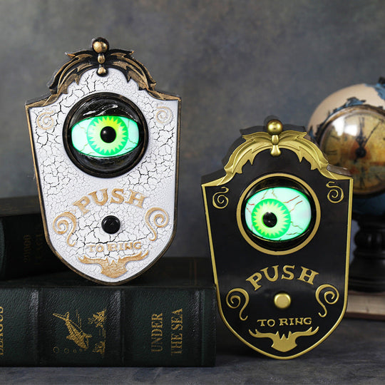 Halloween Animated Demon Doorbell with Glowing Eyes and Sound Effects