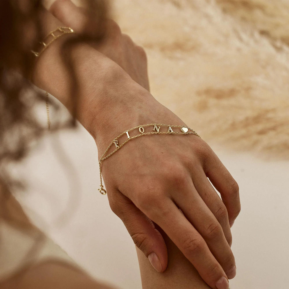 Custom Double Chain Name Bracelet