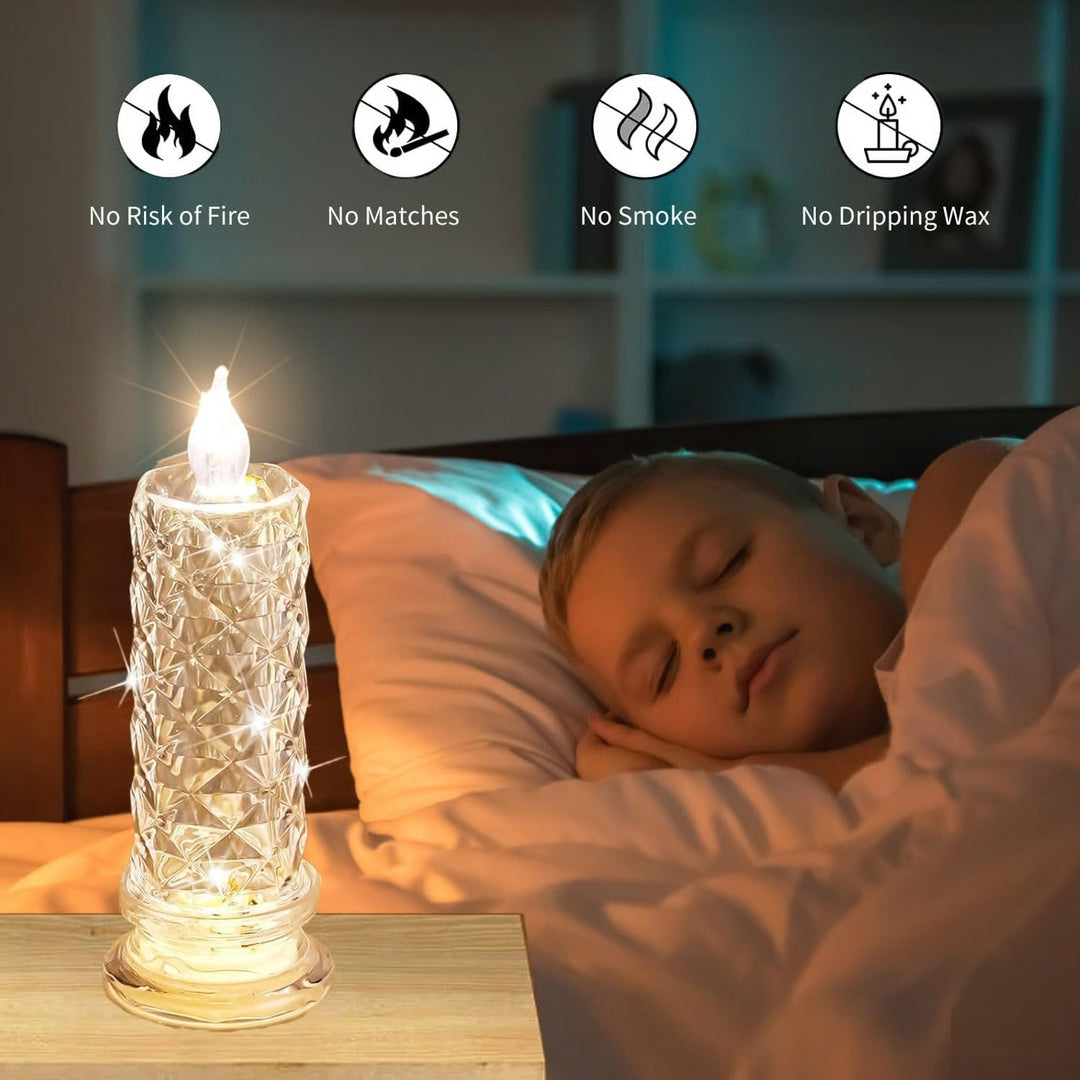 Rose Shadow LED Flameless Candle Lights