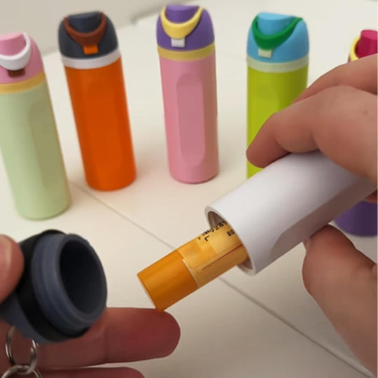 🔥Hot Sale 49% off🌟Mini water bottle lip balm storage keychain (💥Buy 5 Free Shipping)