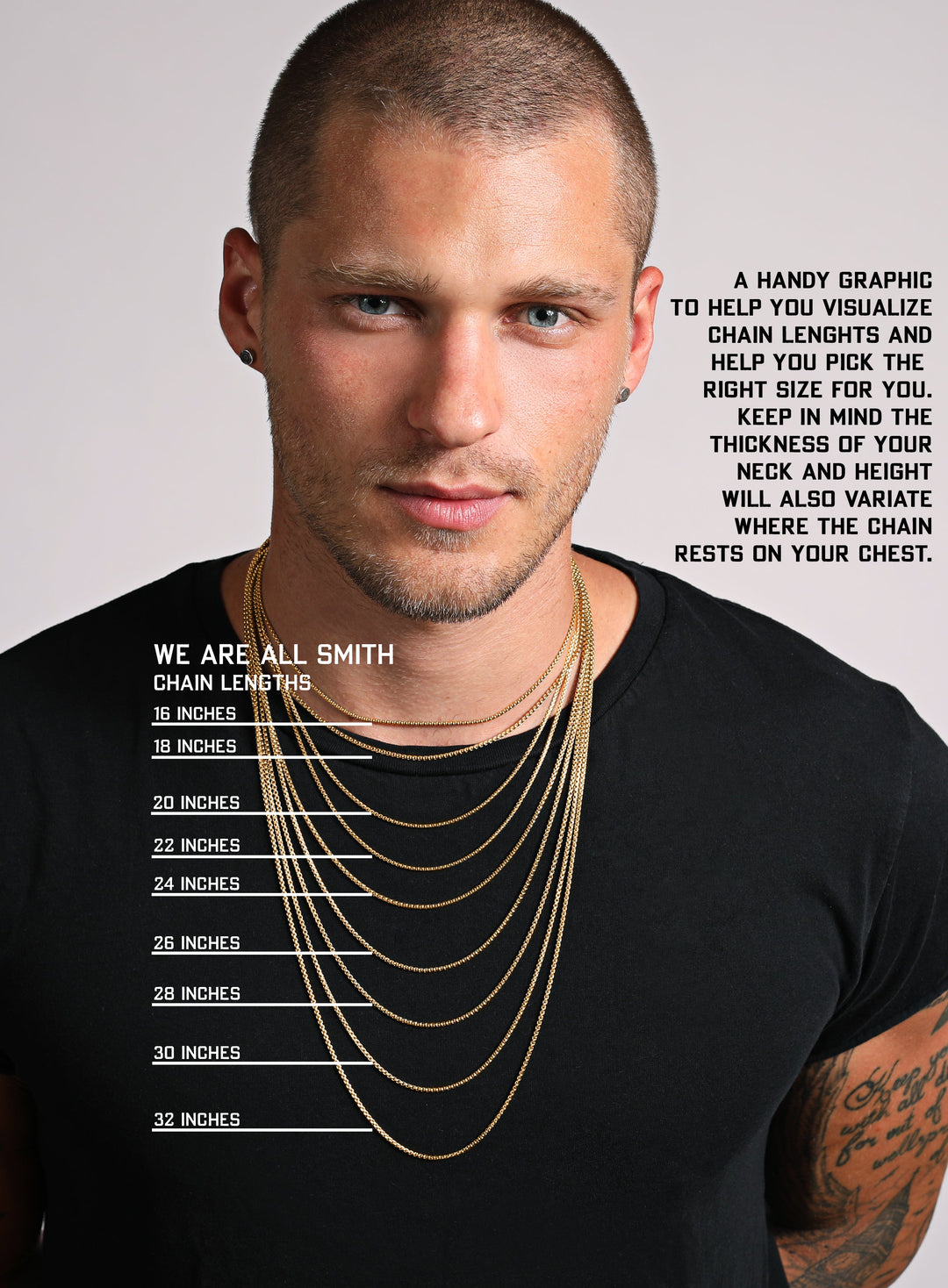 Medium Gold Cross Necklace For Men
