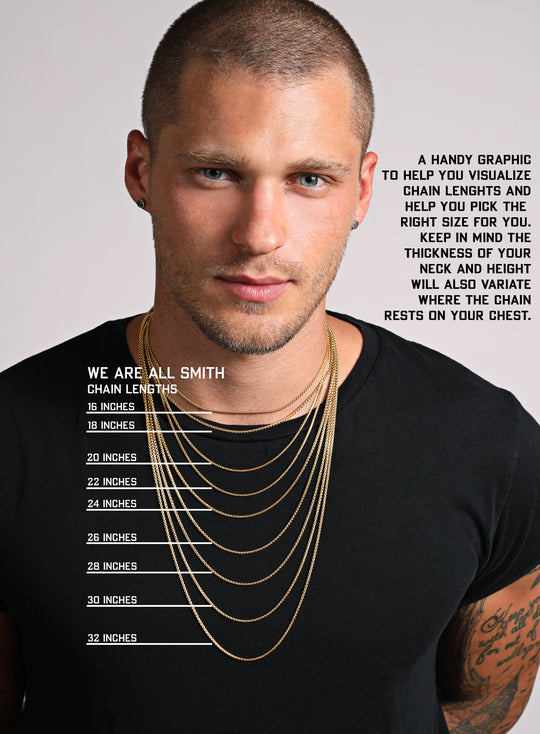 Medium Gold Cross Necklace For Men