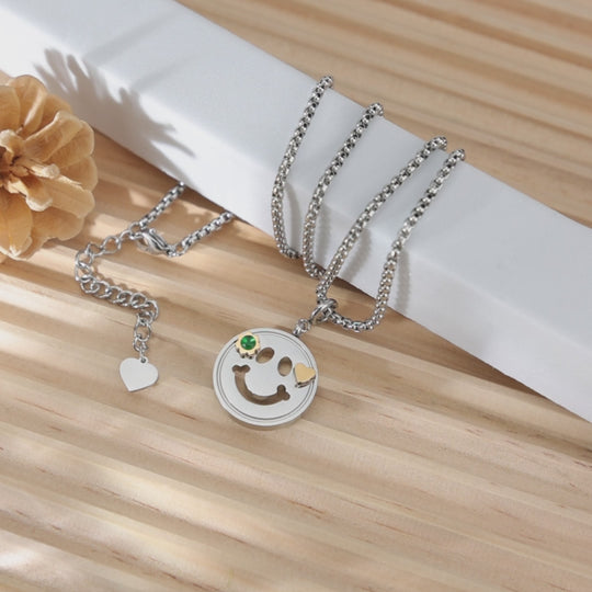 Emerald Smile Pendant Necklace