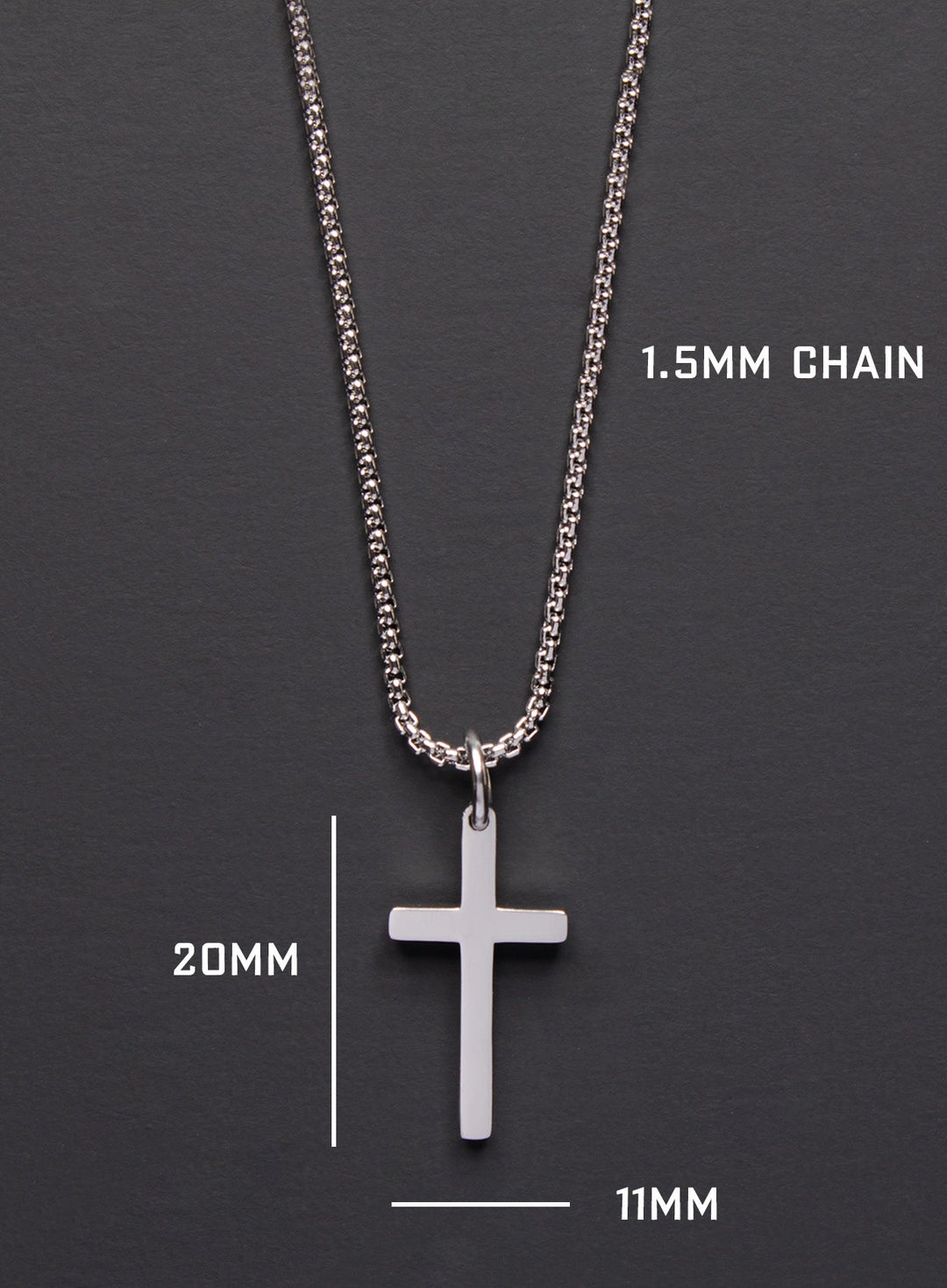 Small Stainless Steel Cross Necklace For Men