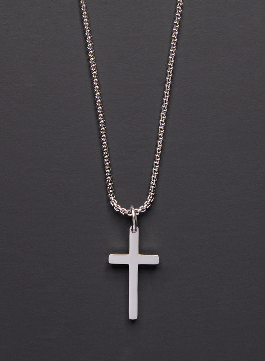 Small Stainless Steel Cross Necklace For Men