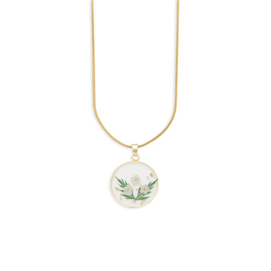 Pressed Birth Flower Necklace