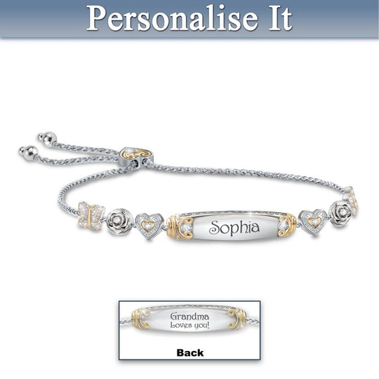 Granddaughter Bolo Candy Bracelet With Two Personalised Engravings