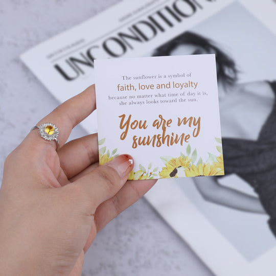 You Are My Sunshine Sunflower Ring