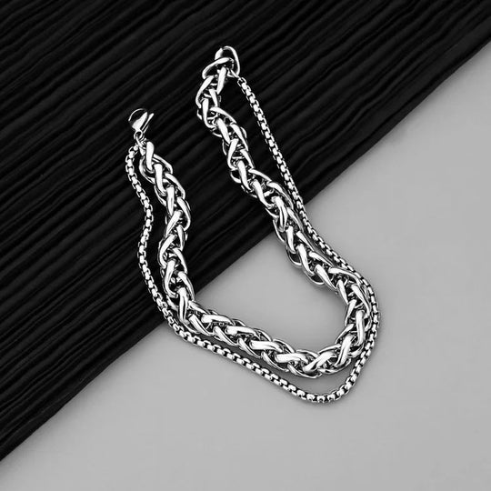 Cuban Link Chain Bracelet Set Stainless Steel Bracelet-To My Man I LOVE YOU