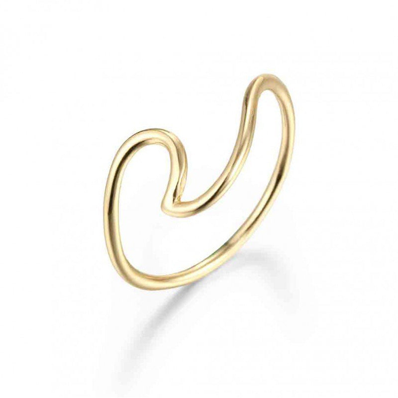 Dainty Sea Wave Ring Summer Birthday Gifts for Women Girls