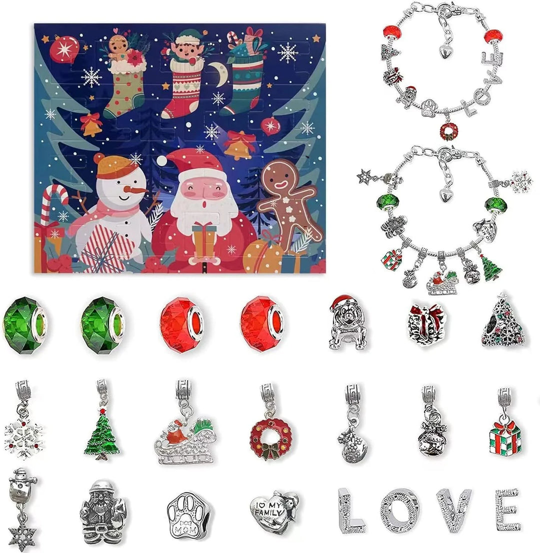 DIY Christmas Advent Calendar Bracelets Set