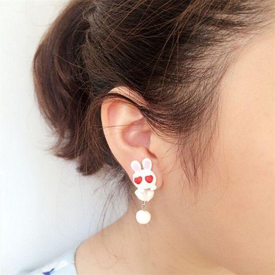 Funny earring Cute animal bite earrings dog earring cat earrings dinosaur earrings