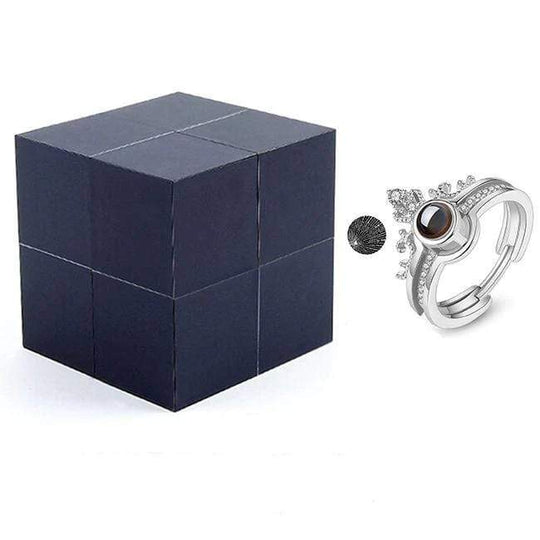 100 Languages Say "I Love You" Ring And Bracelet With Puzzle Jewelry Box Ring+Box Bracelet For Woman MelodyNecklace