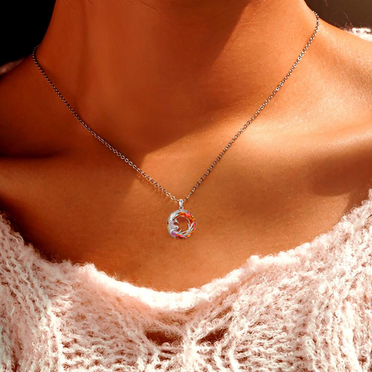 Phoenix Crystal Necklace | 925 Sterling Silver-Awareness Avenue-