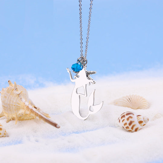 Ocean Starfish Mermaid Pendant Necklace