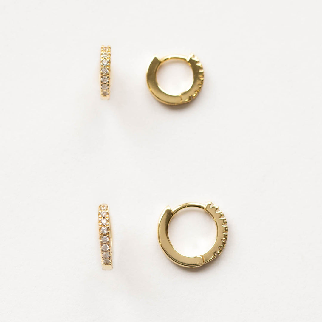  CZ Mini Huggie Earring - Adina's Jewels