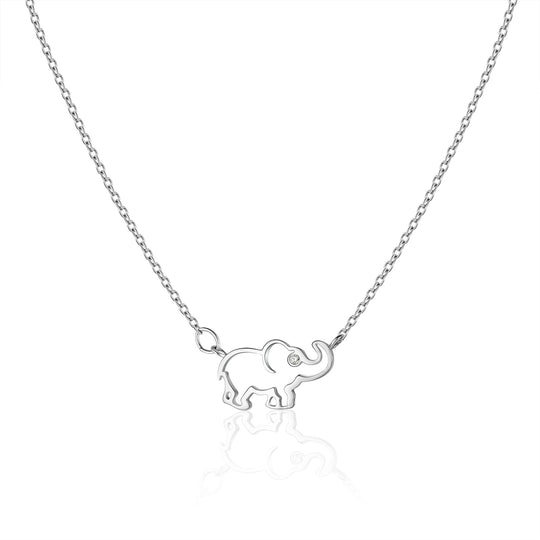 Mother and Daughter "It's A Soul Connection" Elephants Necklace Warm Gift