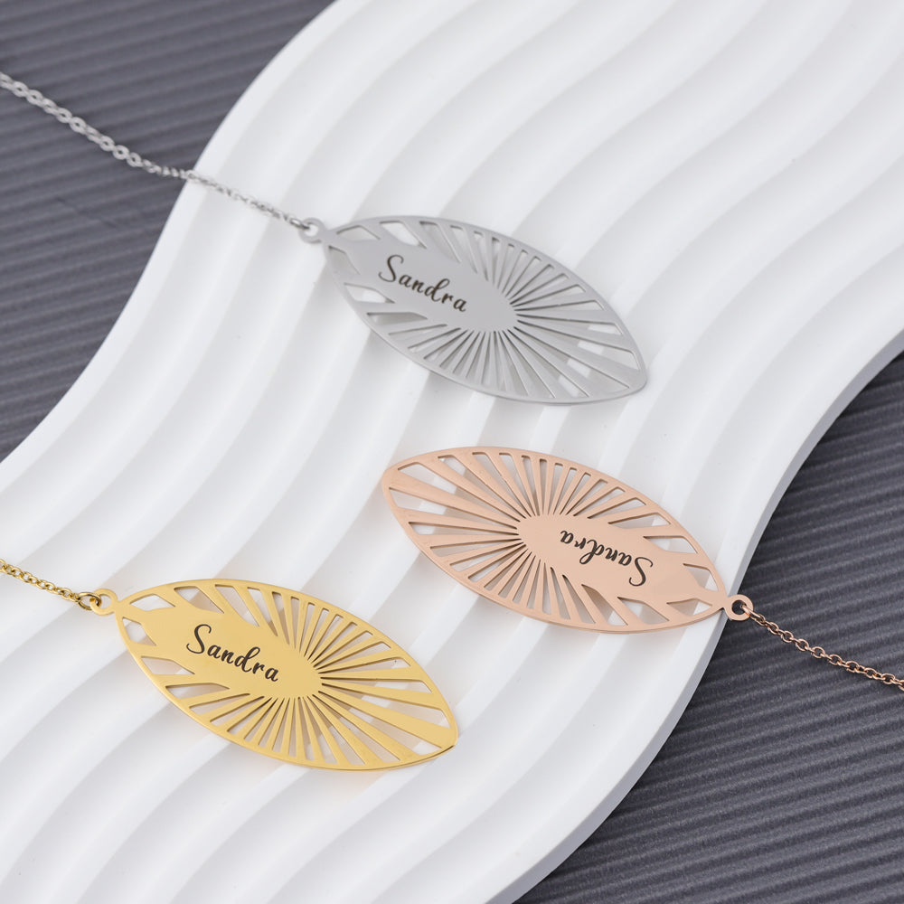Personalized Name and Birthstone Leaf Bookmark