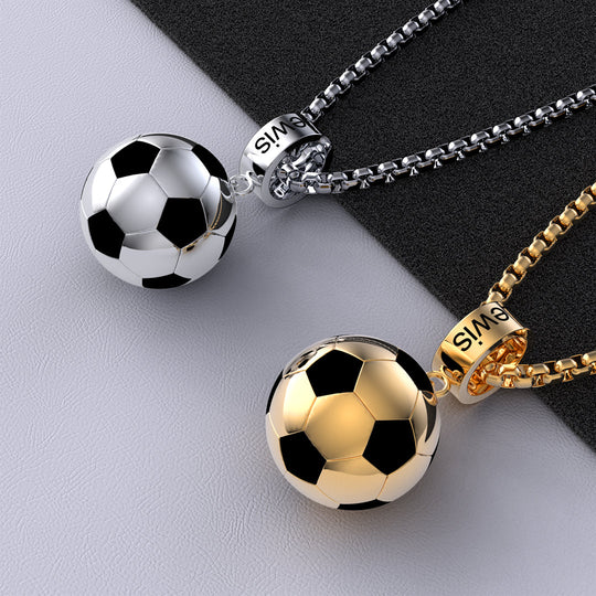 For Football Lover Football Necklace Personalized Soccer Ball Necklace