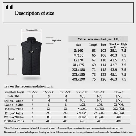 Women's Heated Vest Best Heated Warming vest