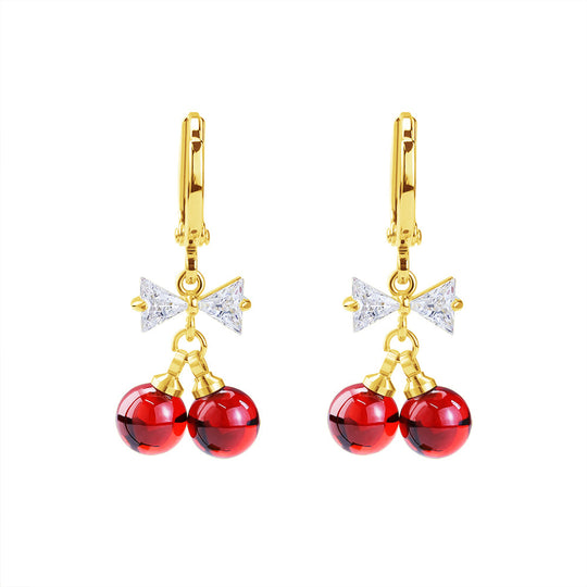 Cherry Stud Earrings or Necklace