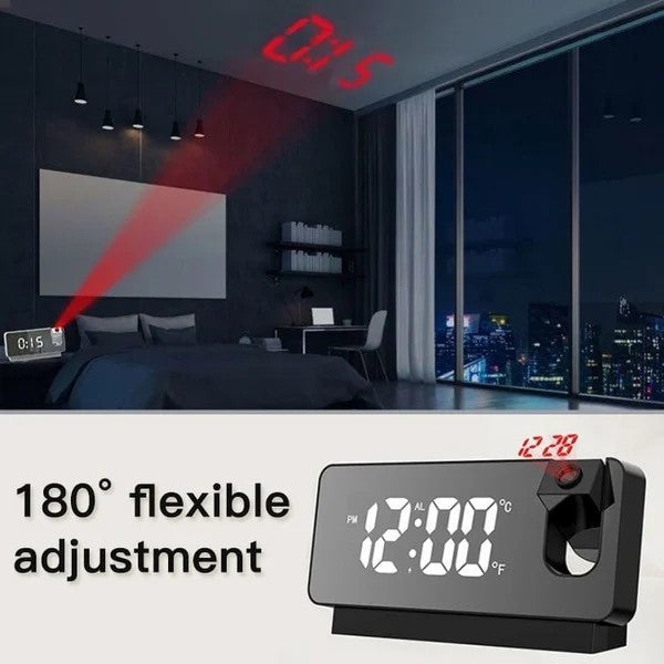 Mirror projection Alarm Clock