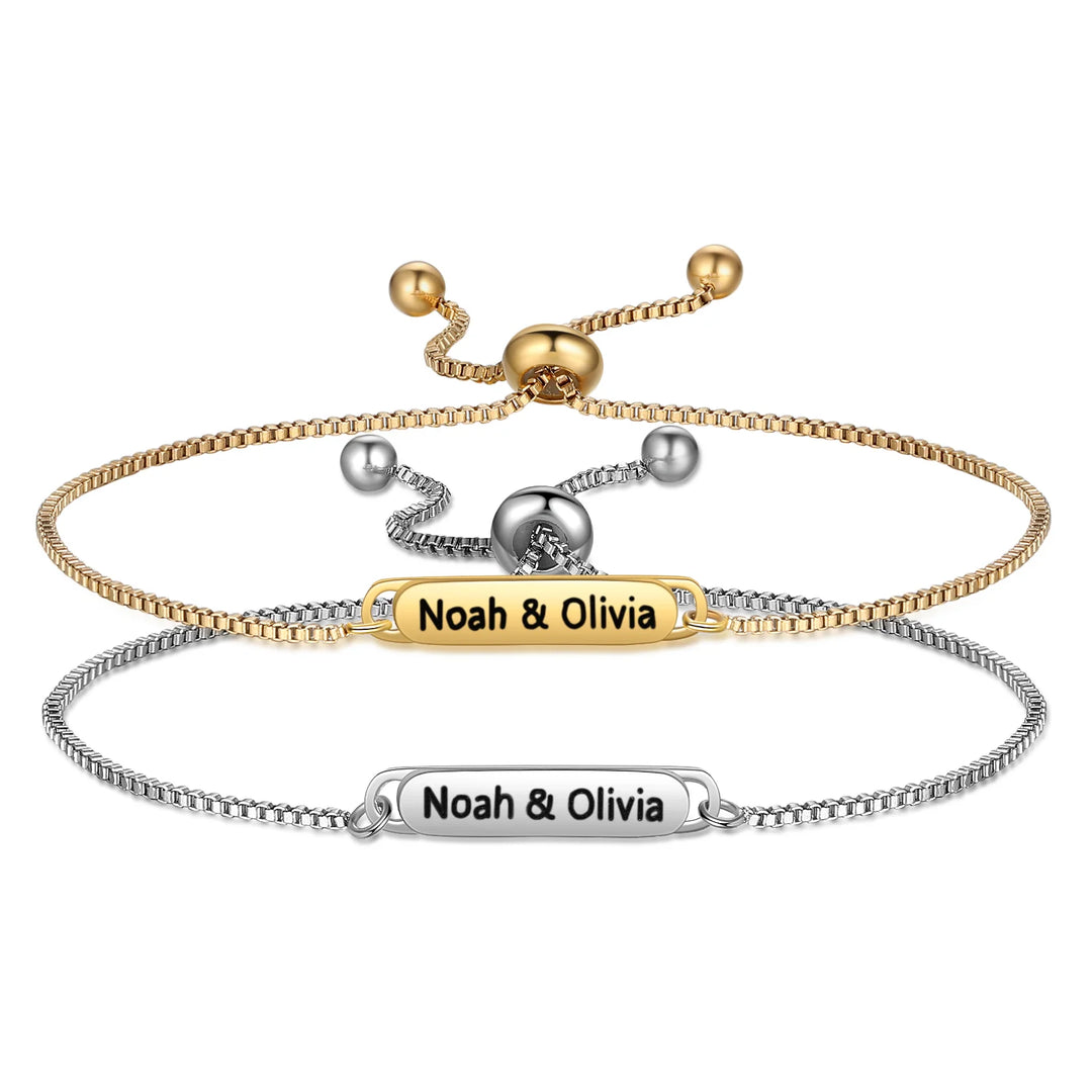 Personalized Couple Bracelet Set Love Matching Name Bracelet