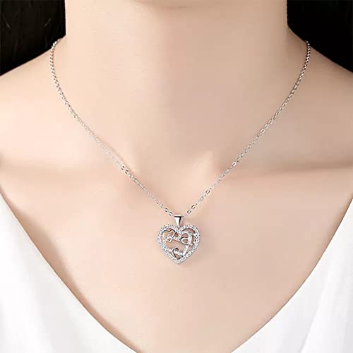 Interlocking Hearts Necklace -''Sisters of my soul & Friends of my heart''