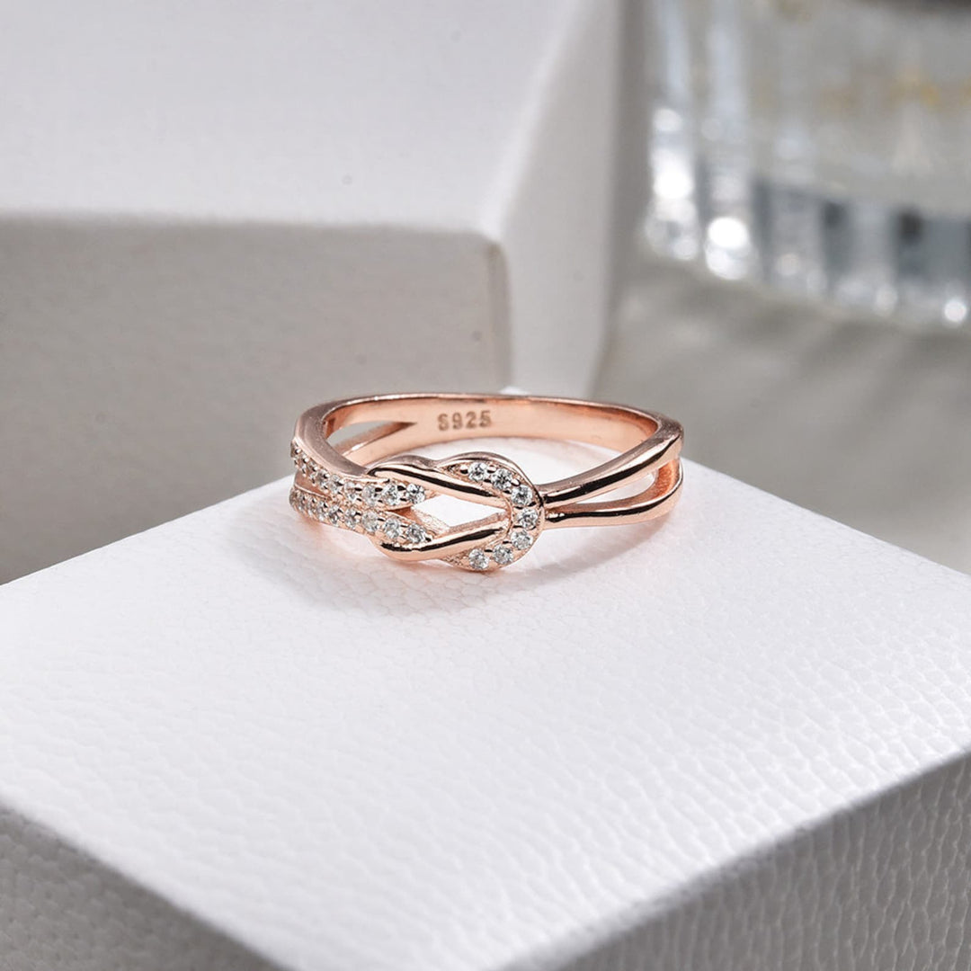 To My Daughter S925 Infinity Love Knot Ring Birthday Gifts for Daughter