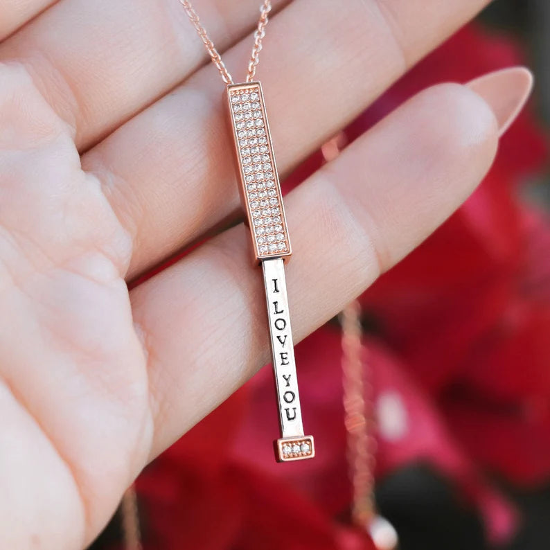 wife Hidden Message Necklace Secret Message Necklace Valentines Gifts For Her