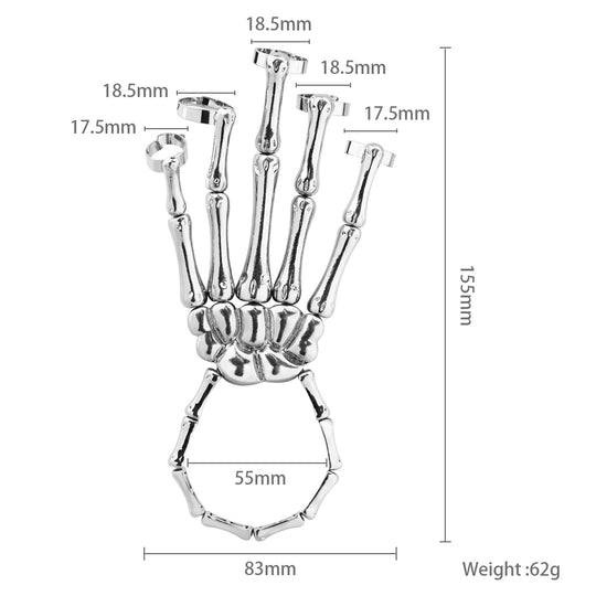 Halloween Skeleton Hand Design Mittens Bracelet