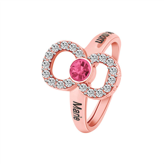 Infinity Love Mom Symbol Ring