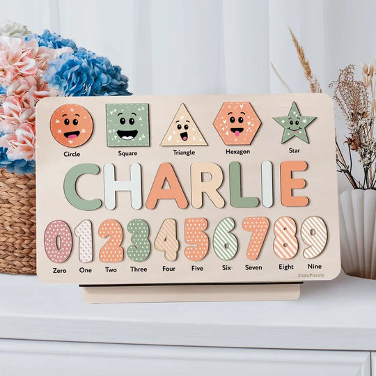 Personalized Wooden Name Puzzle Wooden Puzzles Custom Name Educational Toys for Toddlers