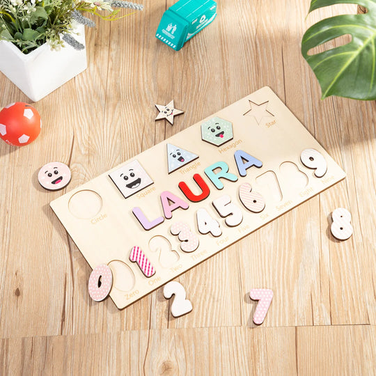 Personalized Wooden Name Puzzle Wooden Puzzles Custom Name Educational Toys for Toddlers