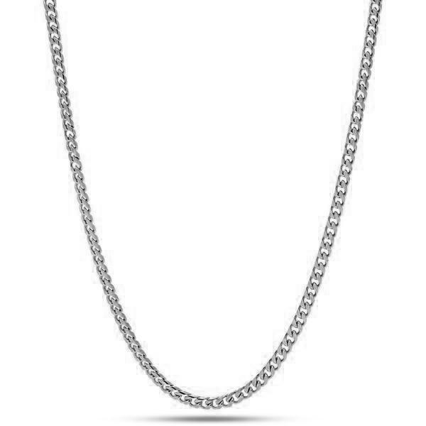 Gold Plated / White Gold / 18" 3mm Miami Cuban Chain CHX09830-Silver-18