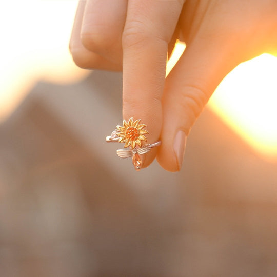 For Daughter - Sunflower Fidget Ring